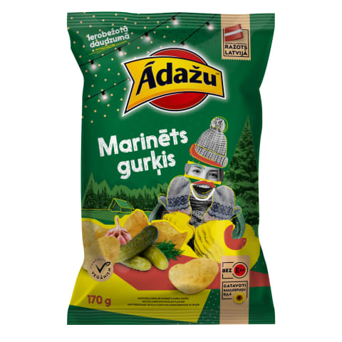Kartupeļu čipsi Ādažu Marinēts gurķis 170g