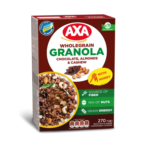 Müsli šokolaadi ja pähklitega Axa 270g