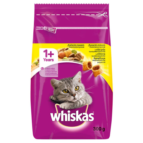 Kaķu barība Whiskas vistas dārzeņu 300g