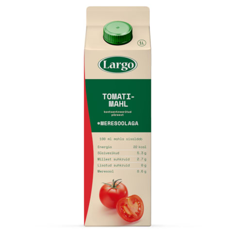 Mahl tomati 100% meresoolaga Largo 1l