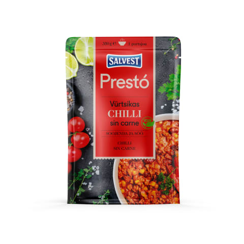 Prestó chilli sin carne 350 g, vegan, gluteenivaba