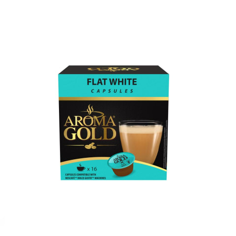 Kohvikapslid Aroma gold Flat White 187g