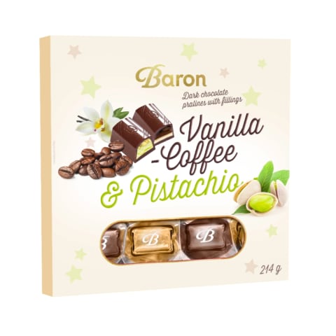 Šokolādes konfektes Baron dažādas garšas 214g