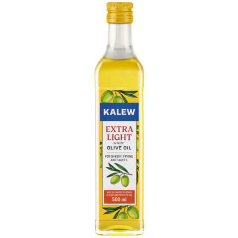Oliiviõli rafineeritud ja väärisoliivõli Extra Light, KALEW, 500ml