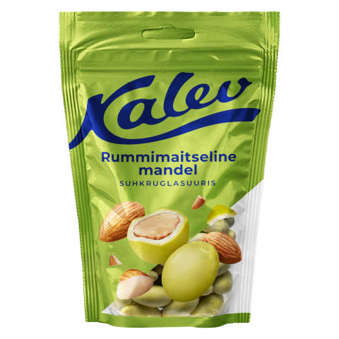 Kalev dražee Mandel 140g rummimaitseline, suhkruglasuuris