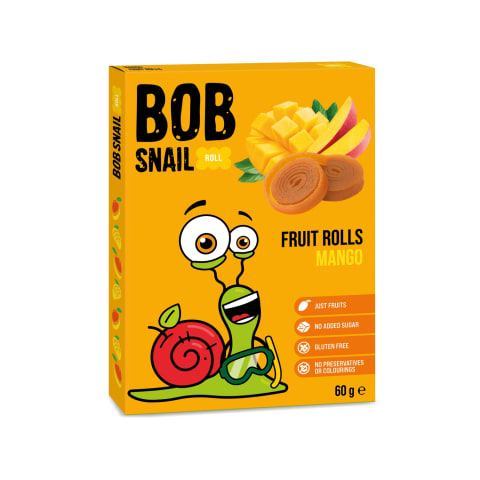 Konfekte Bob Snail mango rullītis 60g