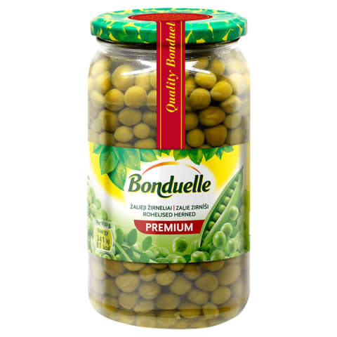 Konservēti zaļie zirnīši Bonduelle 660g/465g