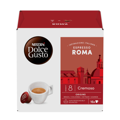 Kavos kapsulės NESCAFE ESPRESSO ROMA, 16 vnt.