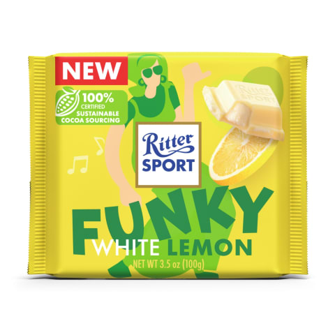 Valge šokolaad sidrunitäidisega Ritter Sport 100g