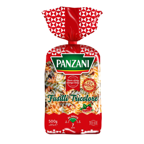 Kolmevärviline spiraal Fusilli, PANZANI, 500 g