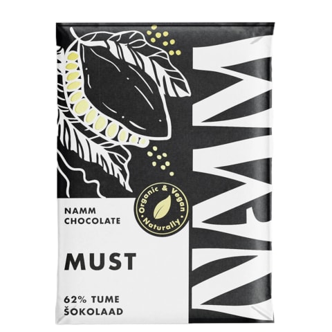 Mahe 62% tume šokolaad Must, NAMM CHOCOLATE,