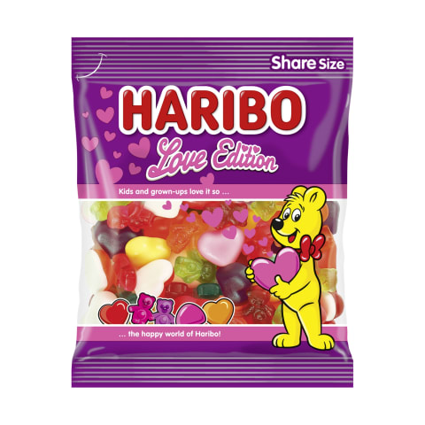 Kummikommid puuvilja-ja marjamaitselised Haribo Love Edition 160g