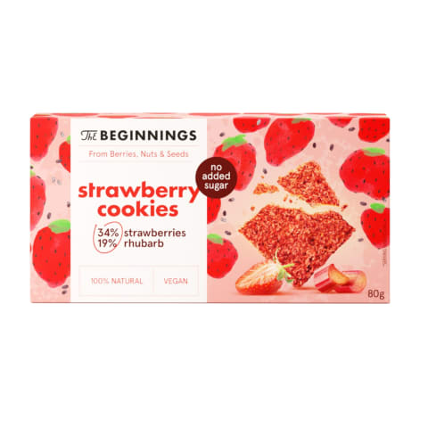 Küpsised maasikate, rabarberi ja chiaseemnetega Beginnings gluteenivabad 60g