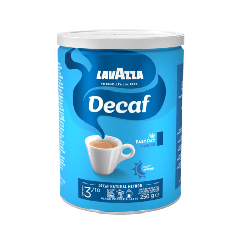 Jahvatatud kofeiinivaba kohv Caffe Decaffeinato 250g purgis