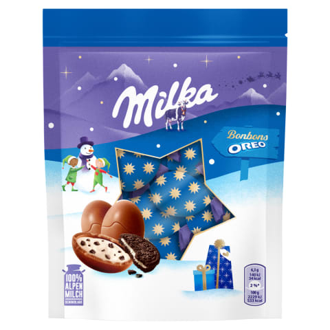 Piimašokolaadi kommid Milka Bonbons Oreo 86g