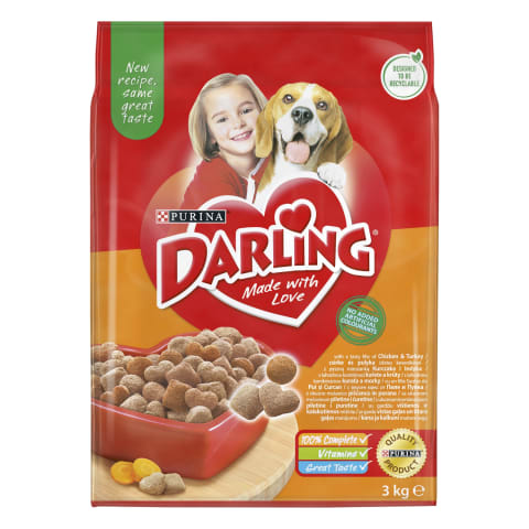 Koerasööt lin-juur. Purina Darling 3kg