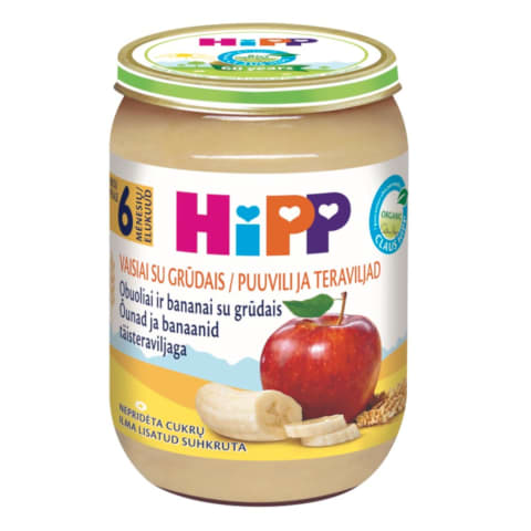 Biezenis Hipp banānu, ābolu BIO 190g