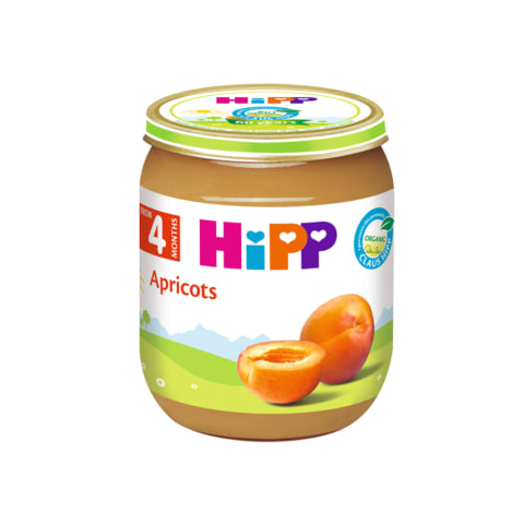 Ekologiška abrikosų tyrelė HIPP, 4mėn., 125g
