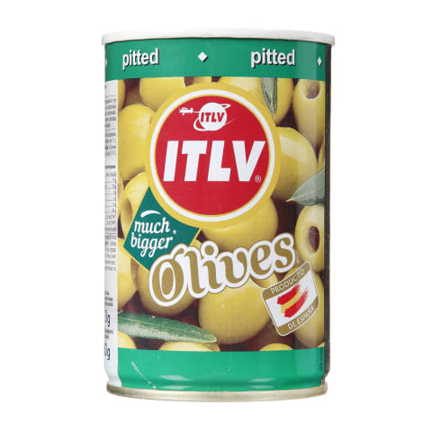 Zaļās olīvas ITLV bez kauliņiem 314ml