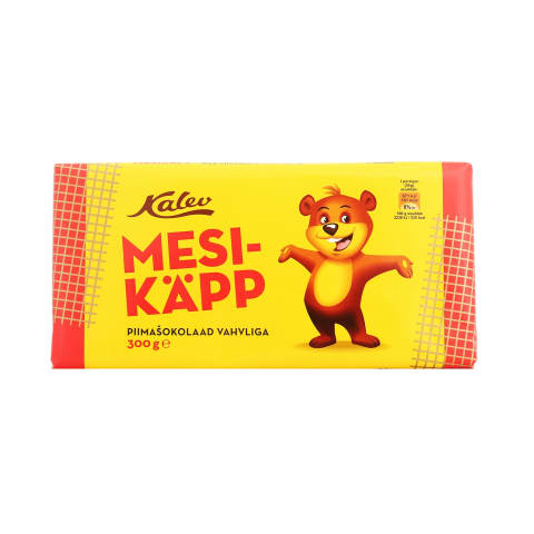 Piimašokolaad vahvliga Mesikäpp, KALEV, 300 g