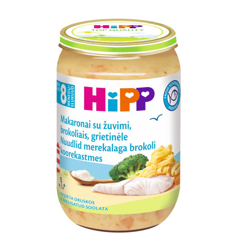 Makar. žuv., brok. tyrelė HIPP, 8 mėn, 220 g