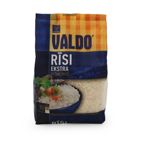 Rīsi Valdo ekstra fasēti 1kg