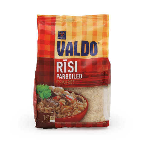 Rīsi Valdo Parboiled fasēti 1kg