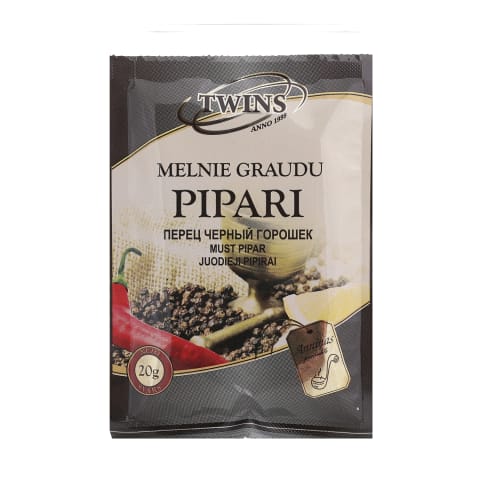 Melnie pipari Twins graudu 20g