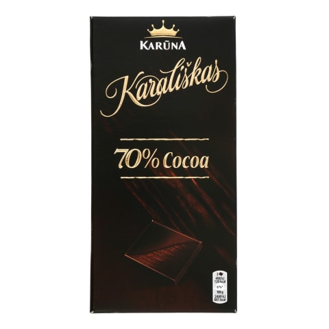 KARALIŠKAS šokoladas, 70%, 100 g