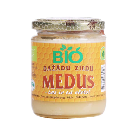 Medus Vecmuižnieki dažādu ziedu EKO 530g