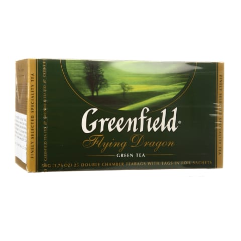 Žal. arbata GREENFIELD FlYING DRAGON, 25 pak.