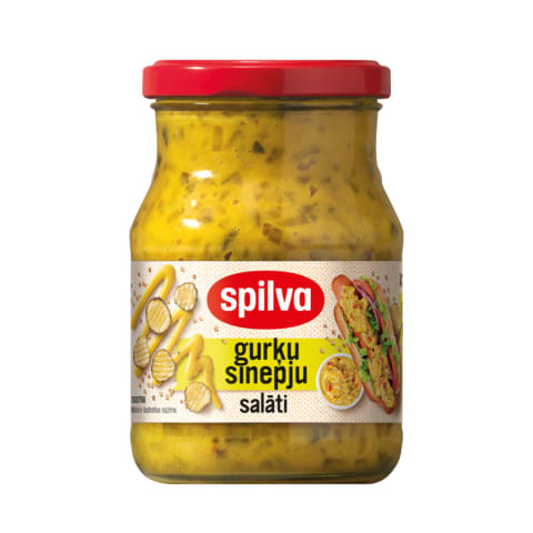 Salāti Spilva gurķu sinepju 390g