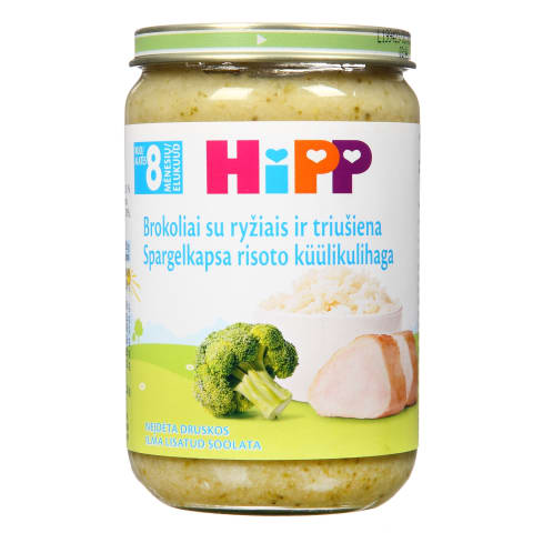 Püree Hipp risoto-spargel-küülik 8k 220g