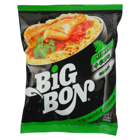 Nūdeles Big Bon ar vistu 75g