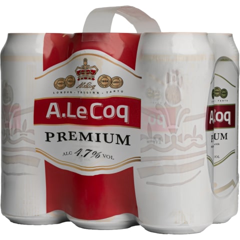 Õlu A.Le Coq Premium 4,7% 0,5l prk 6-pakk