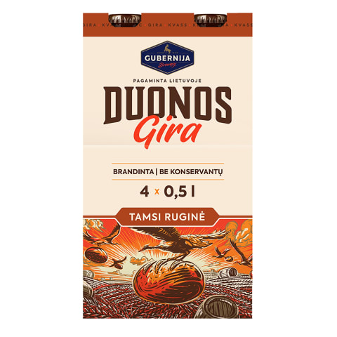 Duonos gira GUBERNIJA, 4 x 500ml