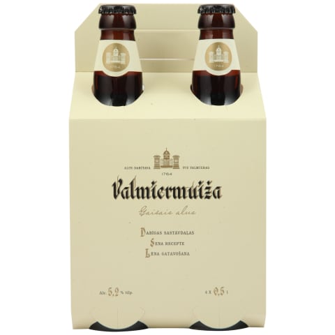 Alus Valmiermuižas gaišais 5,2% 4x0,5l