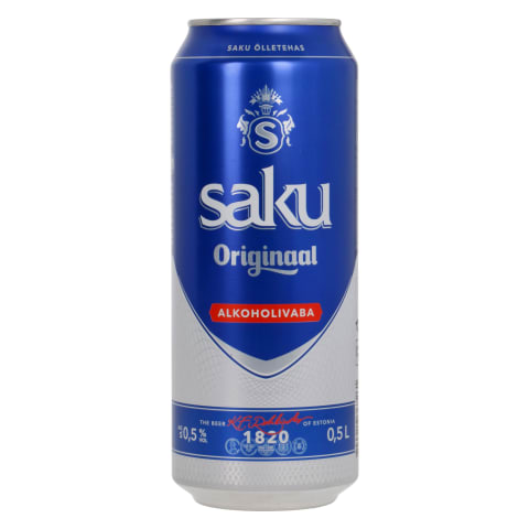 Alk.vaba õlu Saku Originaal 0,5l purk