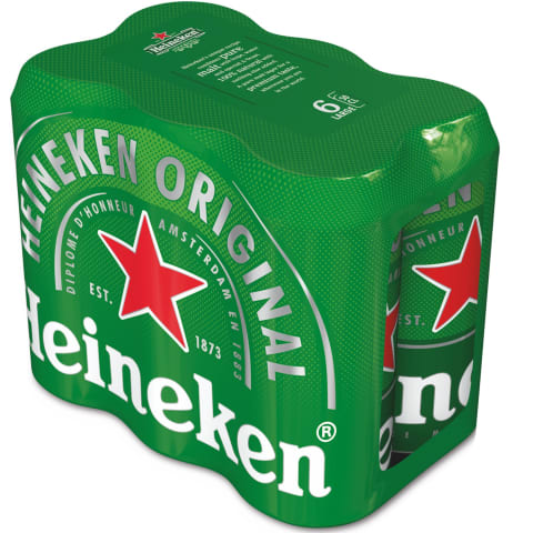 Õlu Heineken 5%vol 0,5l purk 6-pakk
