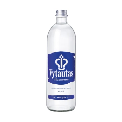 Mineraalvesi naturaalne karboniseeritud Vytautas 0,75l klaas
