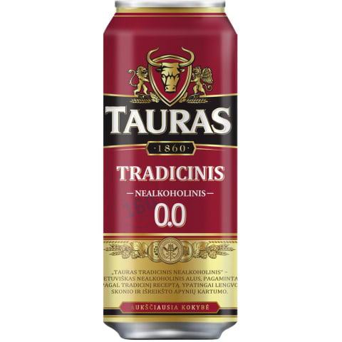 Nealk.TAURO TRADICINIS alus, 0,5 l sk.
