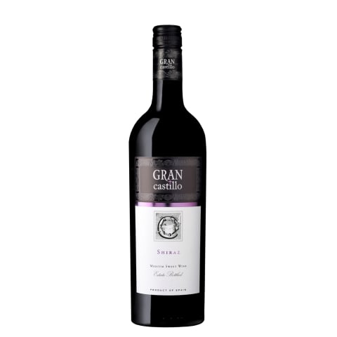 Raud. vynas GRAN CASTILLO SHIRAZ, 12 %, 0,75l