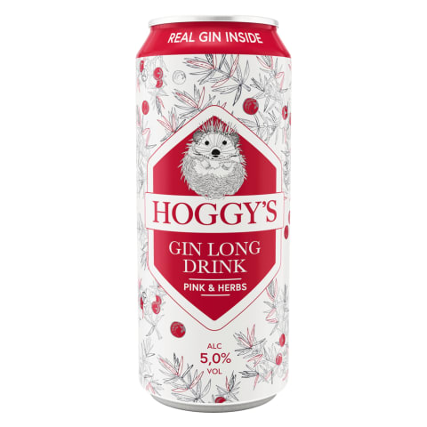 Muu alk.j. Hoggy´s Gin Pink&Her. 5% 0,5l prk