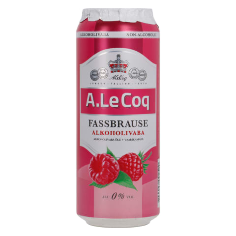 Alk.vaba õlu Fassbrause vaar. A.Le Coq 0,5l