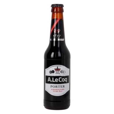 Alkoholivaba õlu A. Le Coq Porter 0,33l pudel