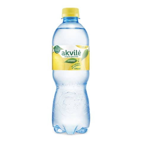 Gaz. citrinų sk. stalo vanduo AKVILĖ, 0,5 l