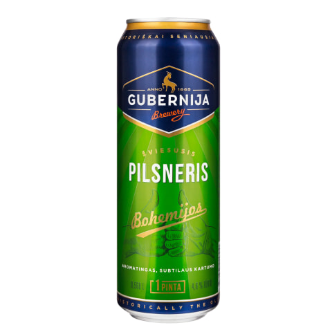 GUBERNIJOS alus PILSNERIS BOHEMIJOS, 4,6 %