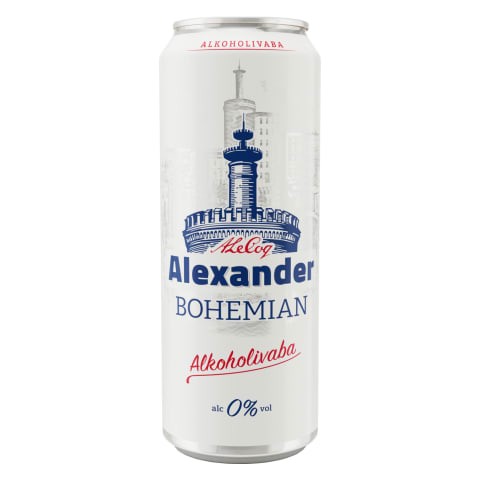 Alk.vaba õlu Alexander Bohemian 0,568l purk