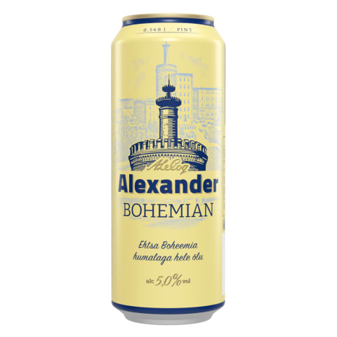 Õlu Alexander Bohemian 5%vol 0,568l purk