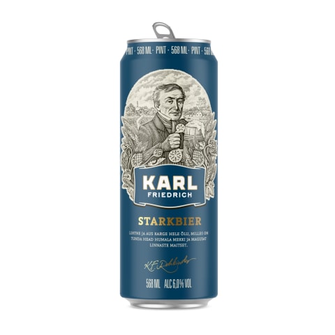 Õlu Karl Friedrich Starkbier 6% 0,568l purk